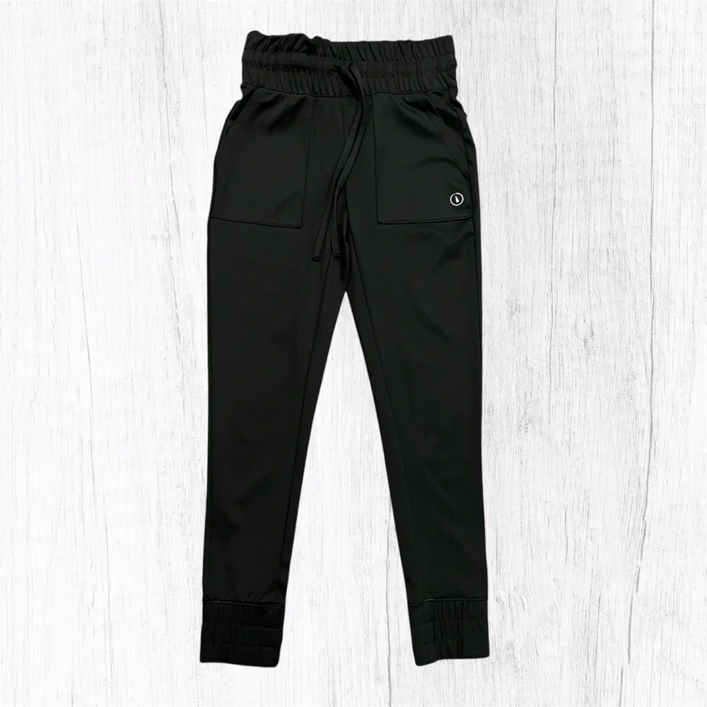 UpWest GO Basil Green Joggers Women’s XS Drawstring Waist Pockets Cuffed Ankles - Picture 2 of 6